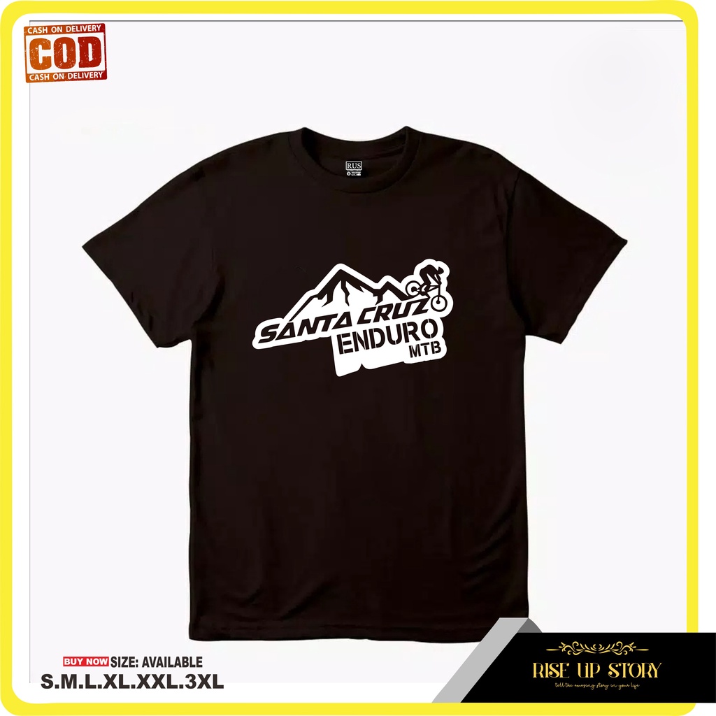 [RiseUp Story] T-SHIRT KAOS KATUN DISTRO MURAH PRIA WANITA BAJU SANTA CRUZ EN-DURO LOGO