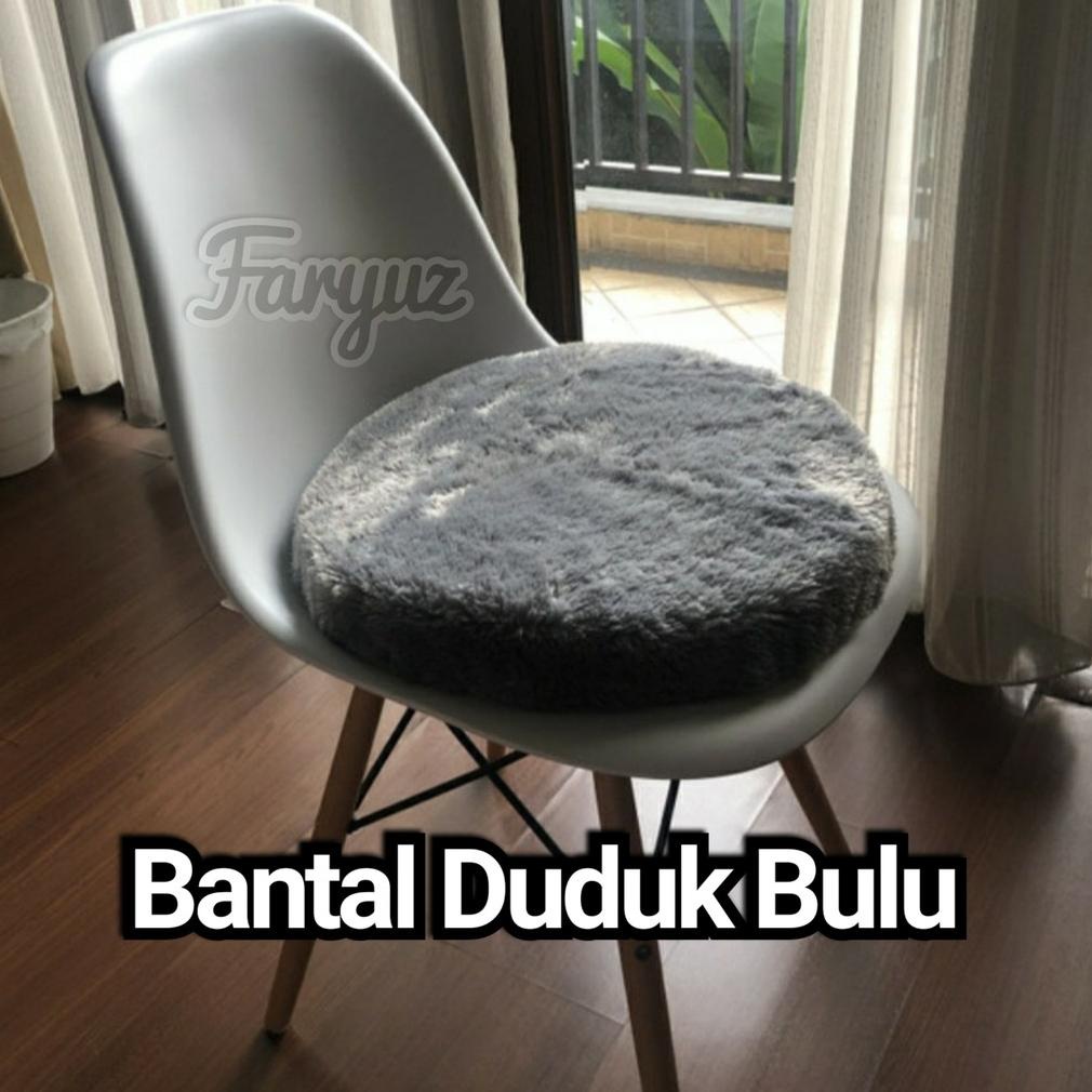 Super Empuk Bantal/Alas Duduk 40X40Cm Tebal 8Cm & 5Cm Bulat/Kotak Busa Bulu Rasfur Lesehan Kursi ., 