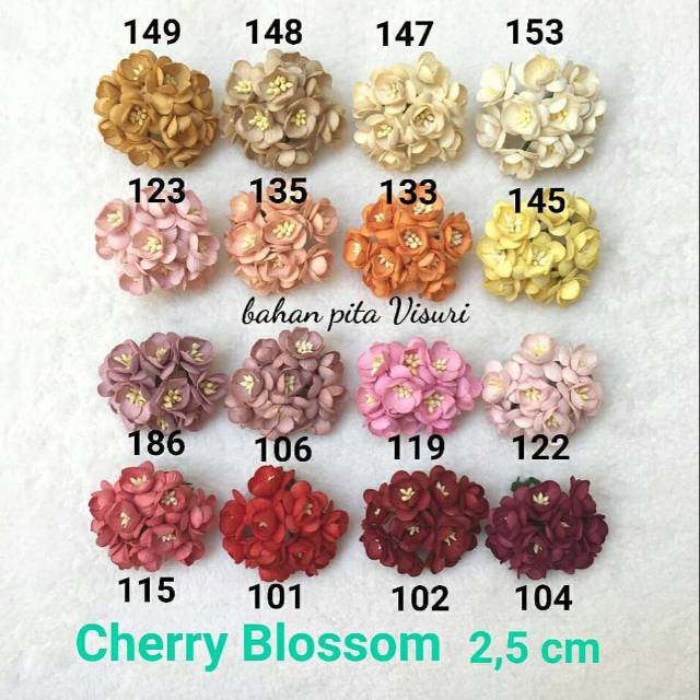 Paper Flower Cherry Blossom 2,5 cm Seri C