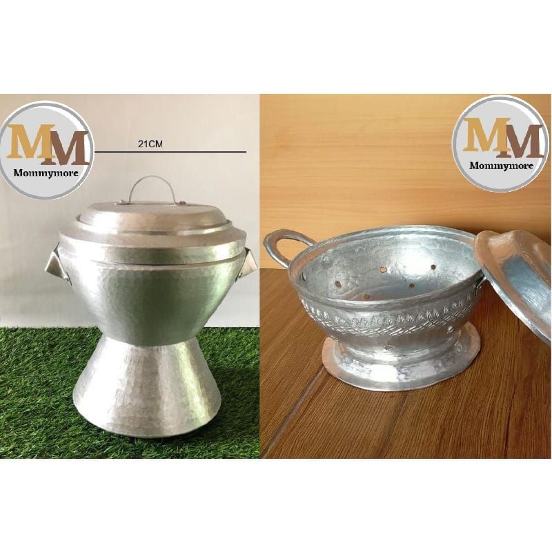 [Promo] Peralatan Masak 1 Set | Panci Kukus Dan Tempat Nasi Aluminium Garut