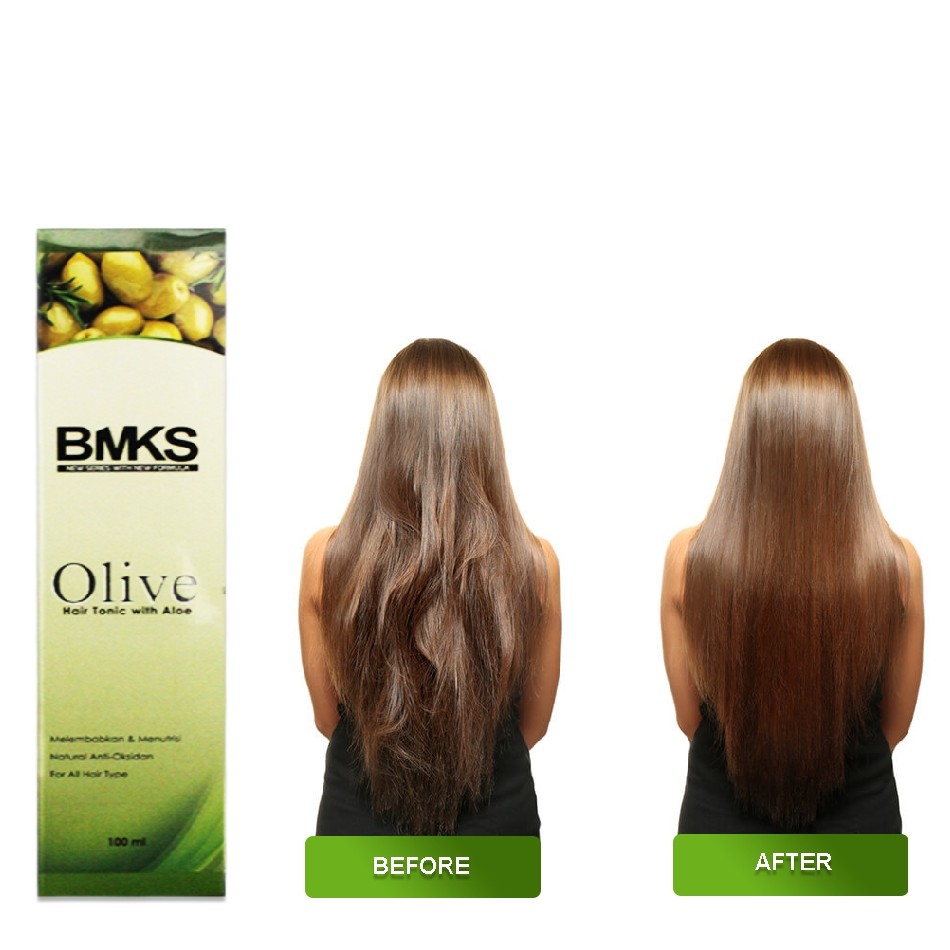 [ORI] Tonic Penyubur Perangsang Rambut Mencegah &amp; Mengurangi Rambut Rontok Rapuh &amp; Kusam | BMKS Olive Tonic 100ml BPOM Original