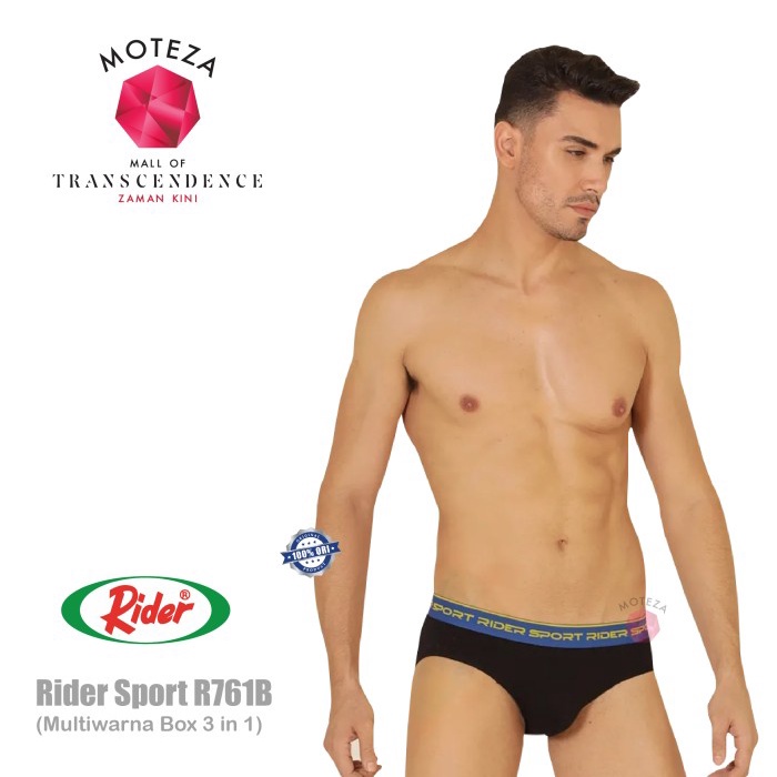 Celana Dalam Underwear Brief Pria - RIDER Sport R761B / 761 - isi 3 pc