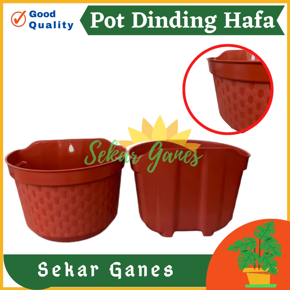 Pot Bunga Pot Dinding Cantol Hafa 20 Cm Merah Bata Coklat Tempel Dekorasi Putih Panjang Aesthetic Besar Kecil Pager Balkon Pagar Unik  Pot Tembok - Tanaman Bunga Hias Dinding Tempel Bibit Plastik TB Flower 22 23 25 27 28 30