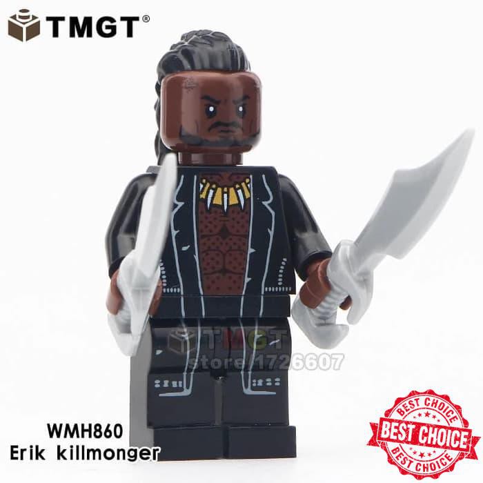 Terbaru m'baku shuri Black panther erick killmonger Minifigure 0197 infinity