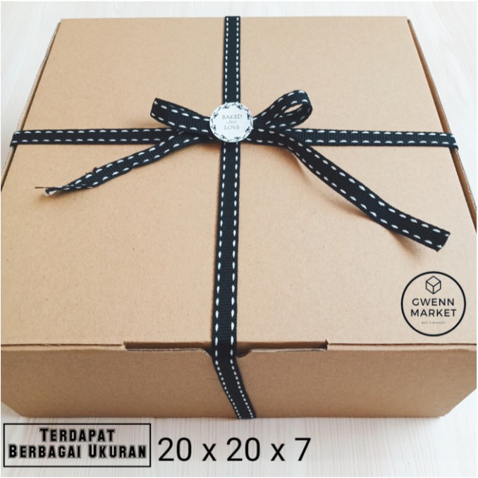 

Dus kue corrugated per 5pcs dus roti kotak kue box cake box roti box kue 20 x 7
