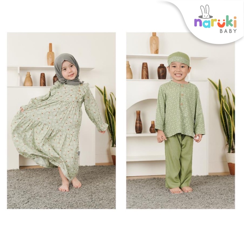 Little Palmerhaus Baju Koko Set Ramadhan &amp; Peci Setelan Anak Laki-laki