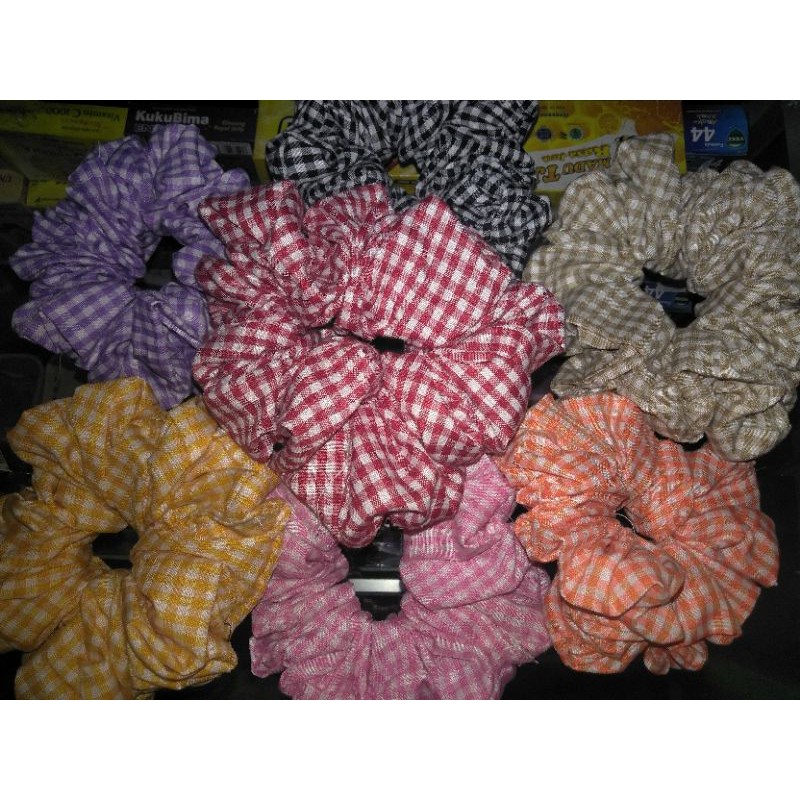 ikat rambut kotak-kotak cntik anti pusing