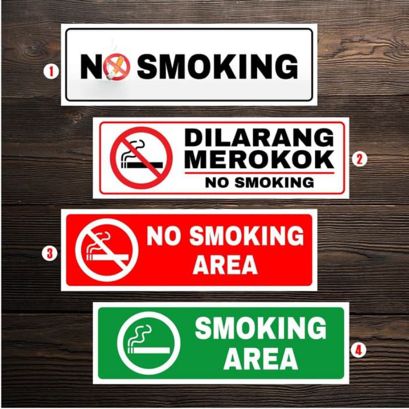 

Stiker dilarang merokok stiker no smoking stiker smoking area stiker himbau stiker UK 24×9 cm