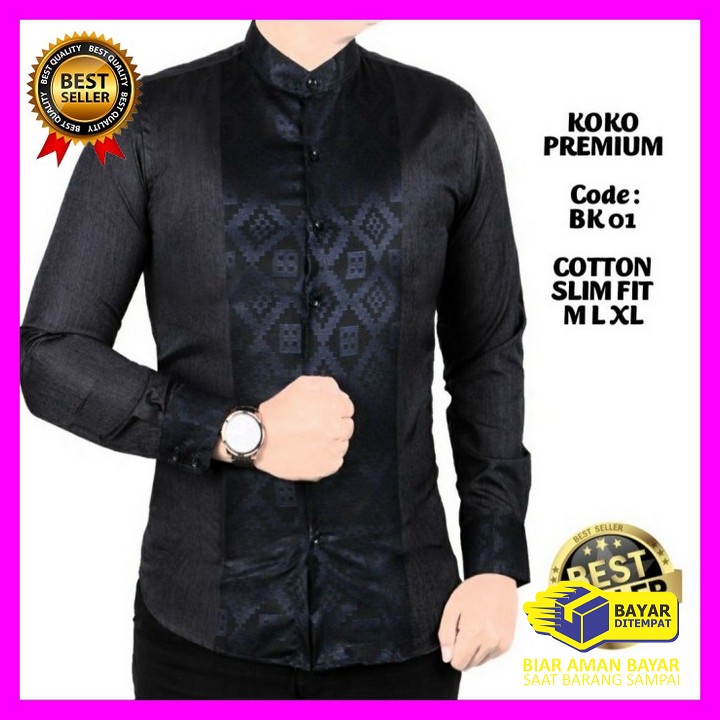 Baju Takwa Koko Dalwa Pria Haiba Habib Jasko Jas Koko Yamani Mara FR555 Baju Kokoh Batik Pria Slimfi