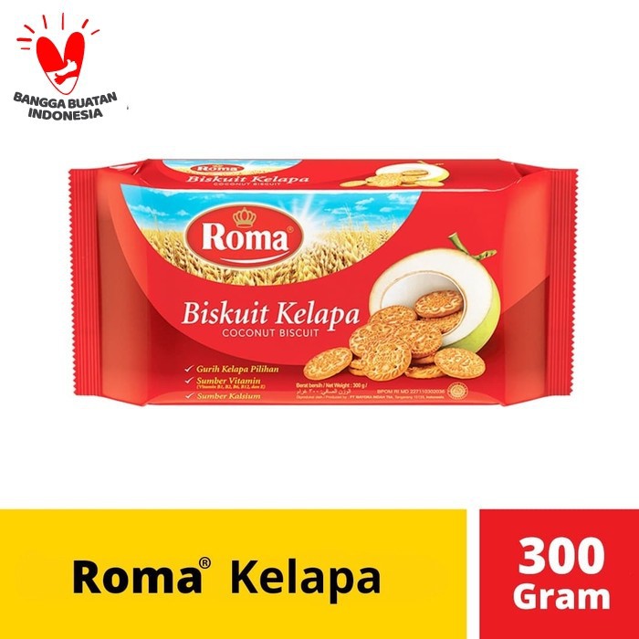 

Roma Kelapa 300 Gr/ Biskuit Kelapa Roma/ Biskuit Roma Kelapa/ Coconut Biscuit 300 gr