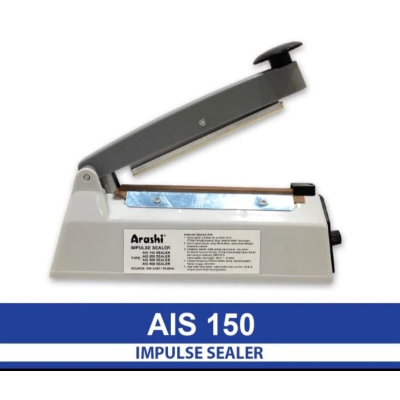 Arashi impulse sealer AIS 150. Mesin sealer plastik 15cm.