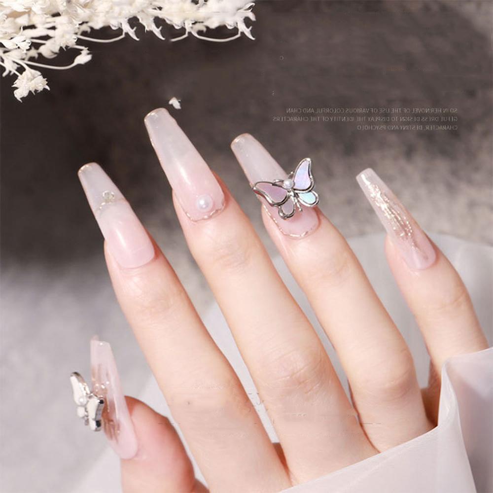 Mxbeauty Kupu-Kupu Kuku Berlian Imitasi Warna-Warni Paduan Pesona Fritillary Shiny Nail Aksesoris DIY Nail Art