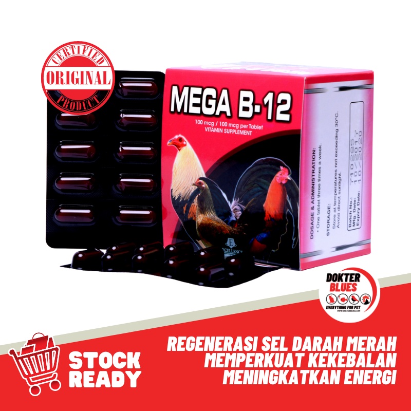 Vitamin Ayam Phillipines MEGA B-12 (1 Strip) Obat Suplemen Ayam Multivitamin B12