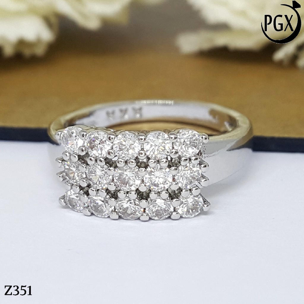 PGX Cincin Xuping Wanita Aksesoris Fashion Perhiasan Lapis Emas Premium - Z351