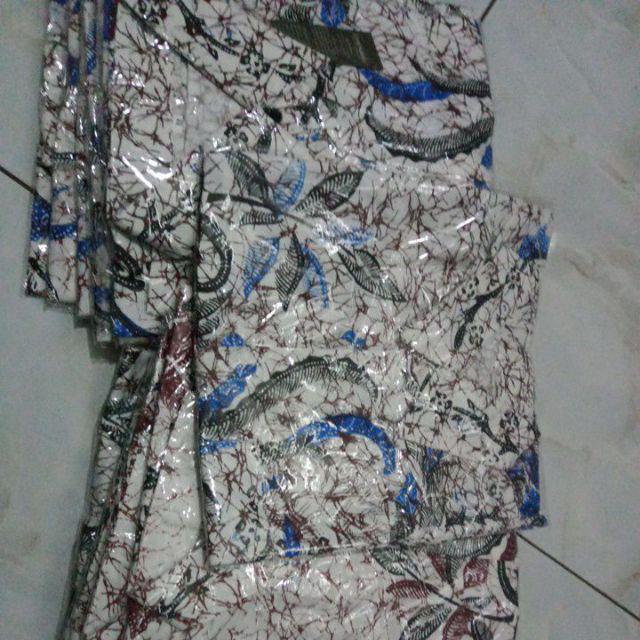 Kemeja Batik Pria Lengan Pendek Size M L Xl Xxl Bswart Batik Hrb026 Kenongo Hem Panjang Padi