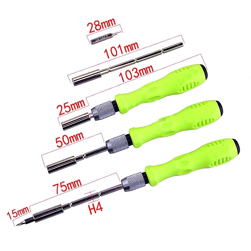 Obeng 30 in 1 Magnetic Screwdrivers Repair Tool Kit for Smartphone - Green