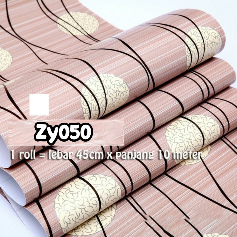 Wallpaper Stiker Dinding 3D Wallpaper Stiker Motif Modern ZY 45cm x 8m Wallpaper Dinding Ruangan Motif Elegan