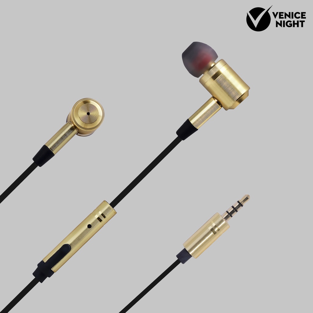 (VNEP) (Berkabel) Headset Earphone Earbuds Sport Gaming In-ear Noise Isolating Metal Jack 3.5mm Untuk Handphone