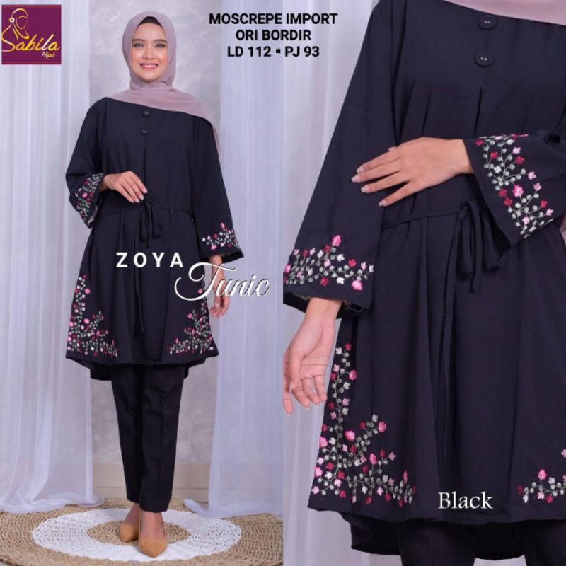 Zoya Tunik Hitam Jumbo