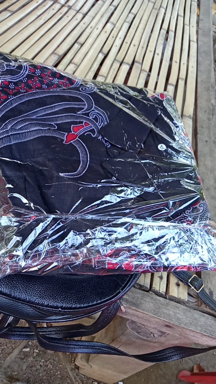 Kemeja Batik Pria Lengan Panjang Size M L Xl Xxl  Bswart Batik Hrb026 Kenongo Hem