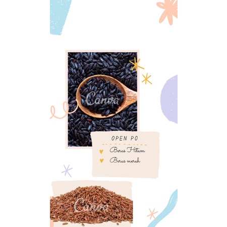 

beras hitam dan beras merah