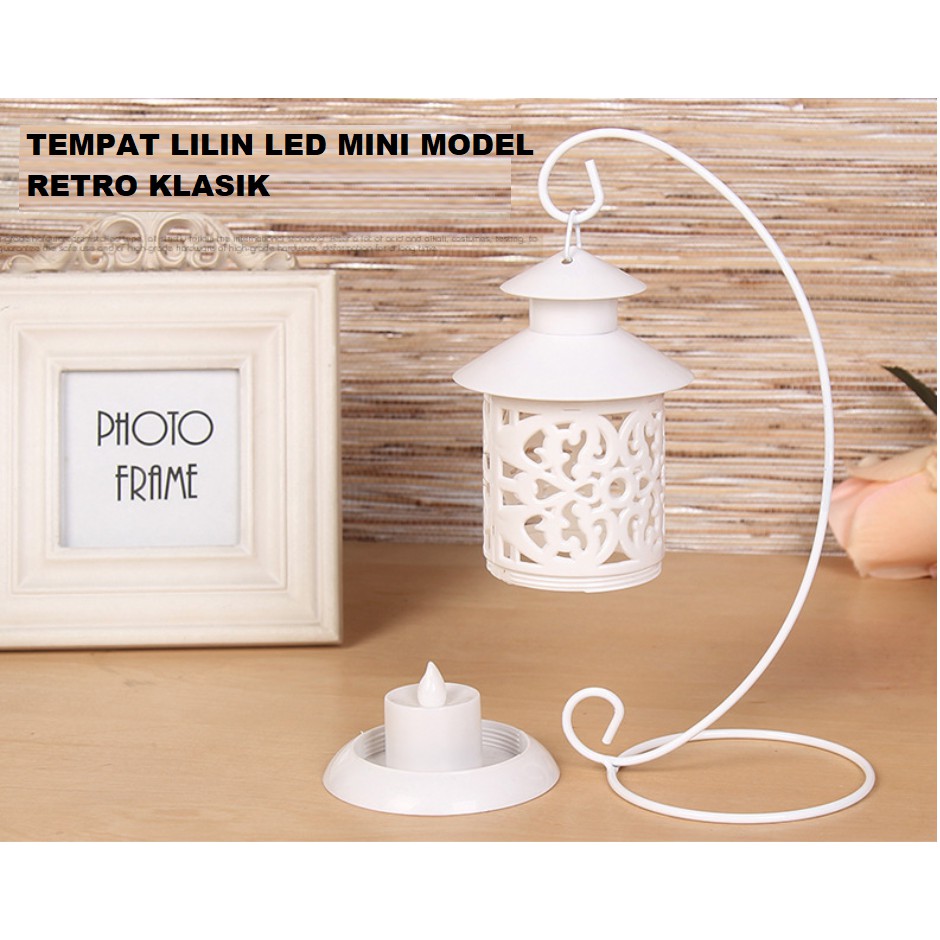 Tempat Lilin Led mini model Retro Klasik Romantis / LED CANDLE HOLDER