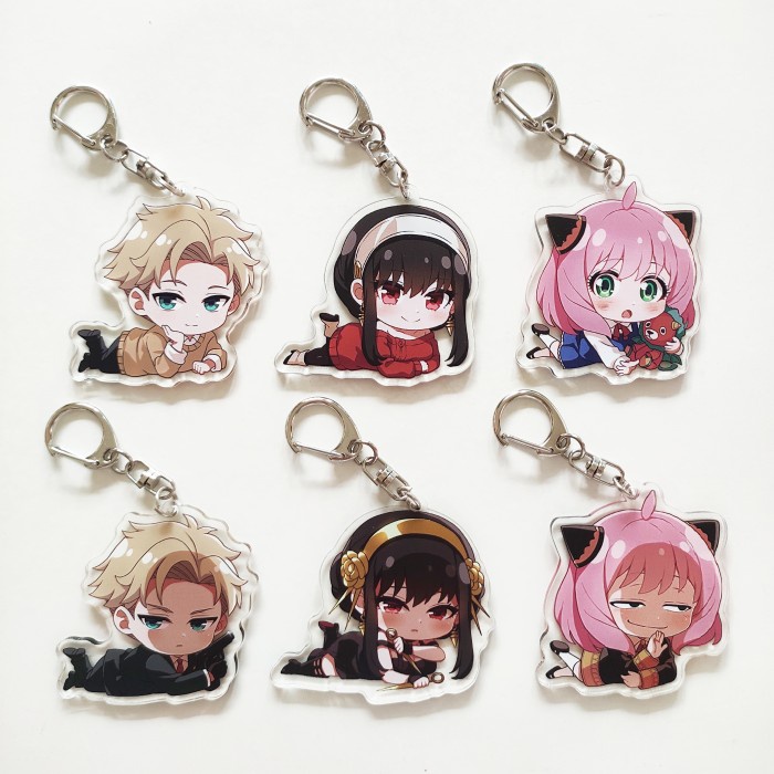 SALE Keychain / Gantungan Kunci Anime Spy x Family Loid Yor Anya Forger 2 - A