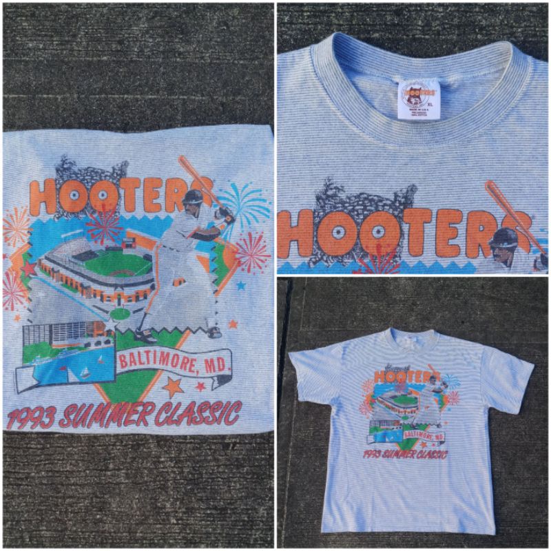 Kaos Vintage Hooters Baltimore,md 1993 summer classic