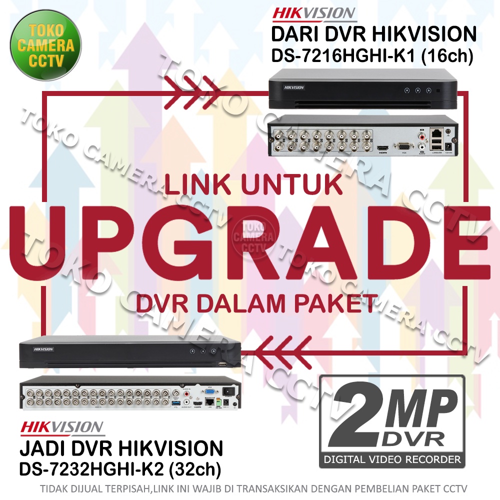 UPGRADE DVR HIKVISION 16 MENJADI 32 CHANNEL HGHI 2MP