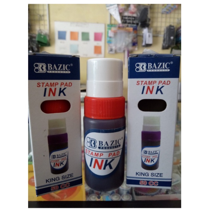 Refil Stamp Pad Joyko,Pyramid,Bazic 50 cc Isi Ulang Tinta Bak stempel Piramid Tinta Cap