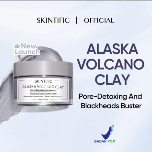 SKINTIFIC Alaska Volcano Clay Mask Deep Pores Cleansing Mud Mask 55g