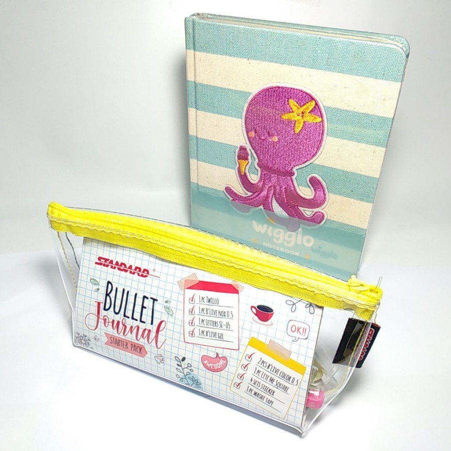 

Standard Paket Notebook Canvas - Octopus Blue + Pencase (Pulpen / ballpoint / Text Marker / Spidol)