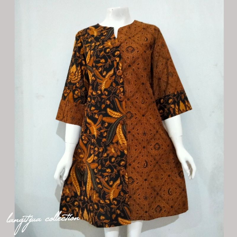 TUNIK/DRESS BATIK SOGAN SOLO KLASIK#PREMIUM