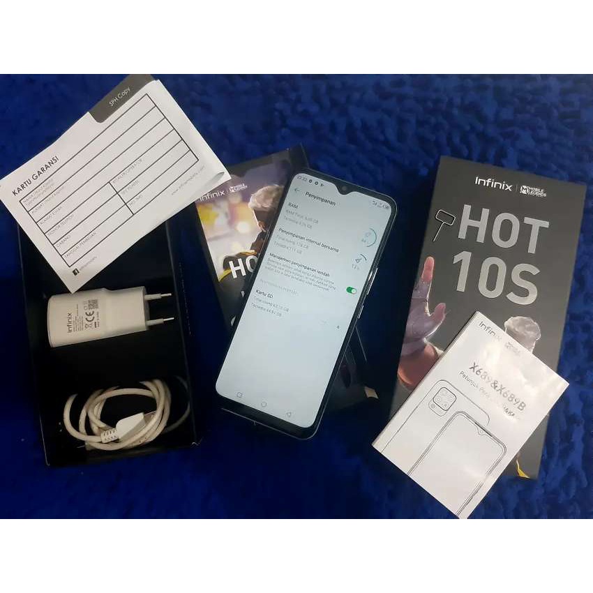 Hp infinix hot 10s bekas 95% mulus ram6/128gb