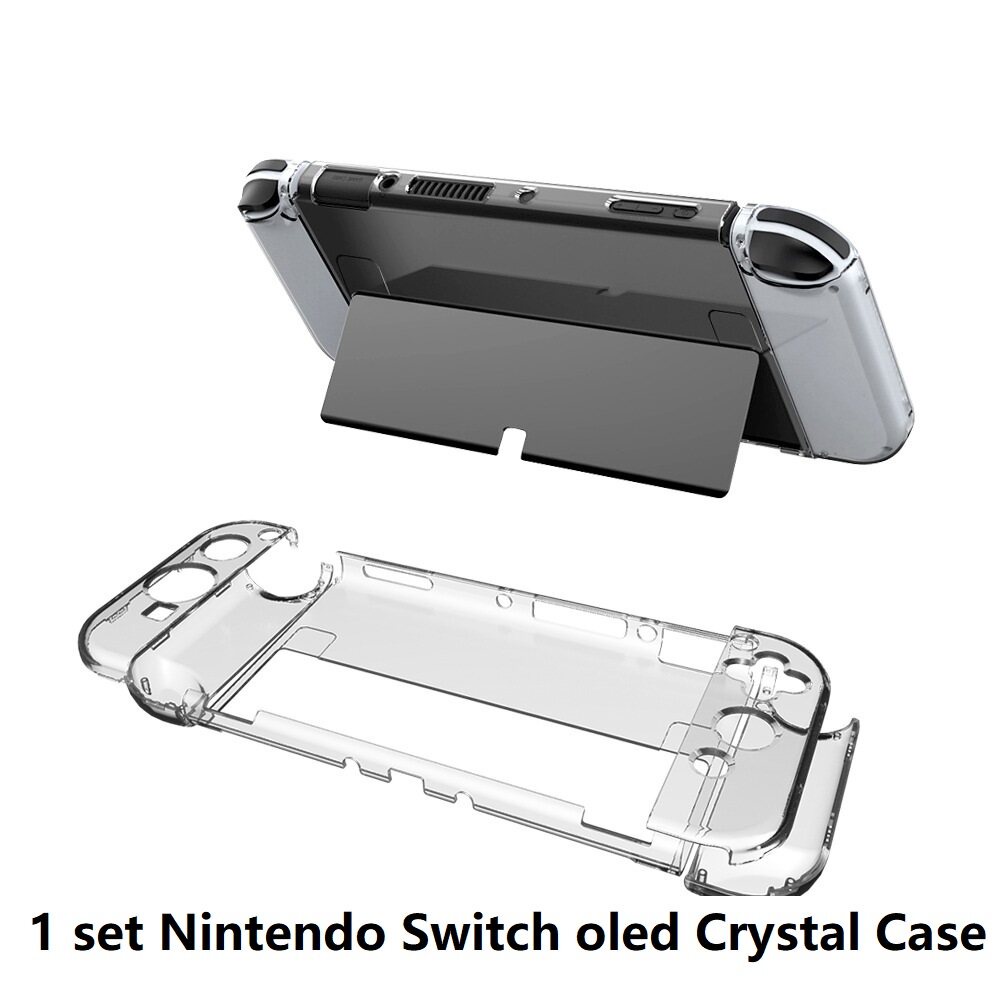 Tas Penyimpanan Nintendo Switch OLED + Tempered Glass + 4 Tutup Analog 7 in 1