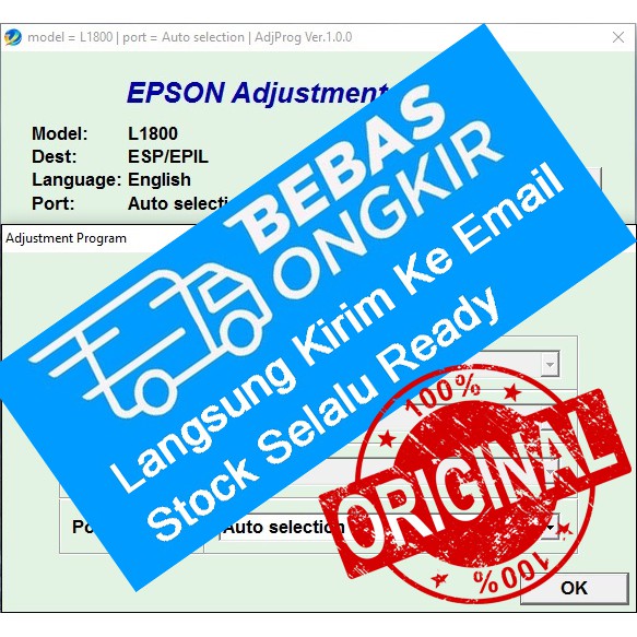 Resetter Epson L1800 - Reset Epson L1800 Unlimited BANYAK PC