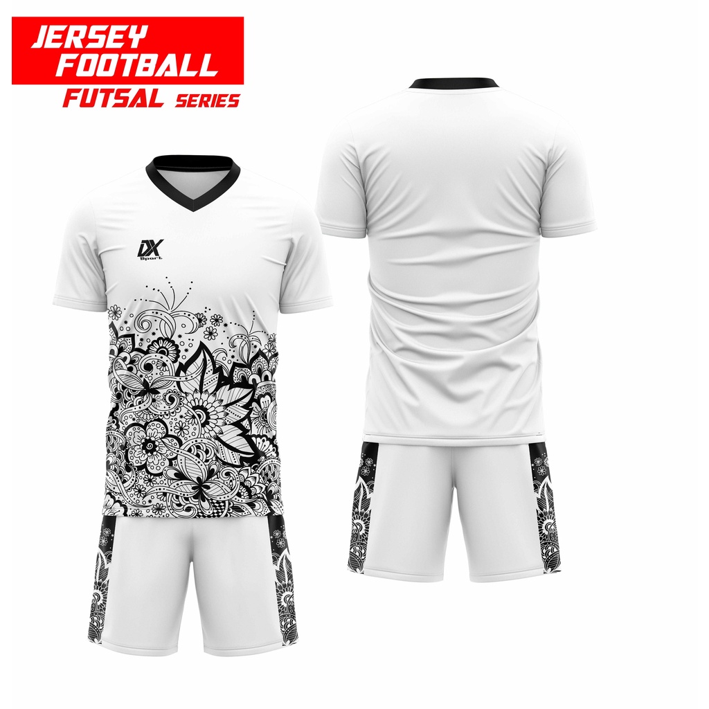 BAJU JERSEY BOLA FUTSAL DX BATIK FULLPRINTING ONE SET PREMIUM