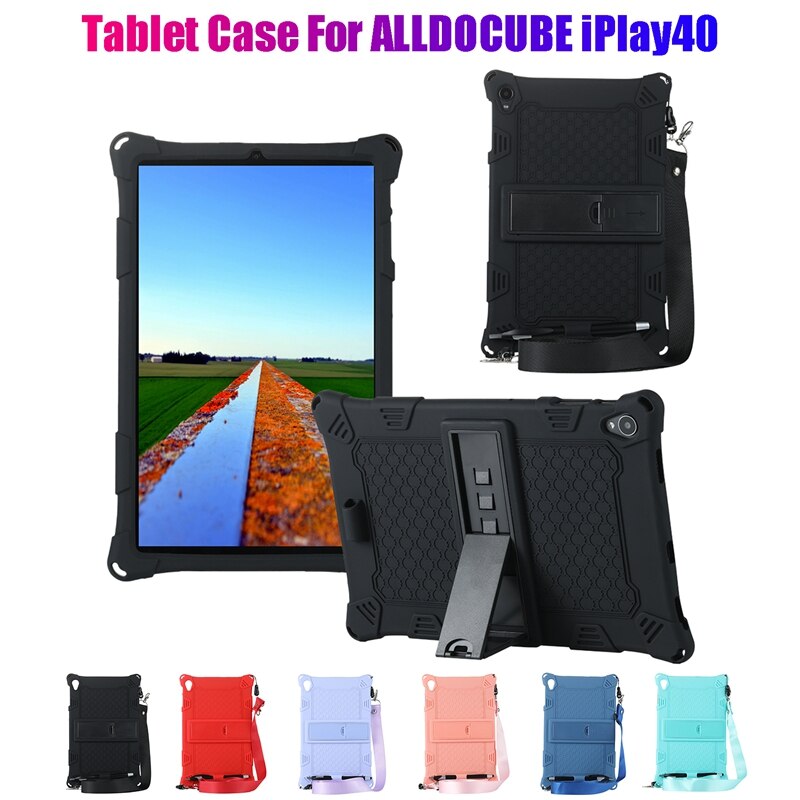 Case Bahan Silikon Dengan Tali Pegangan Dan Pena Untuk Tablet Alldocube Iplay40 10.4 Inch