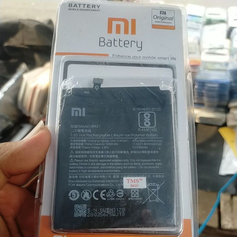 batre xoaomi BN31 original
