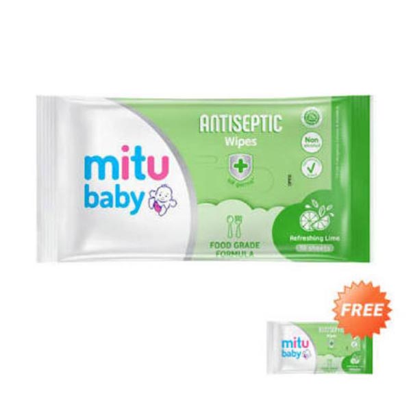 [BUY 1 GET 1] [10S+10S] Mitu Baby Wipes Antiseptic | Fresh &amp; CLean 10S | Tisu Basah | Tissue Basah Bayi Baby Antiseptik_Cerianti