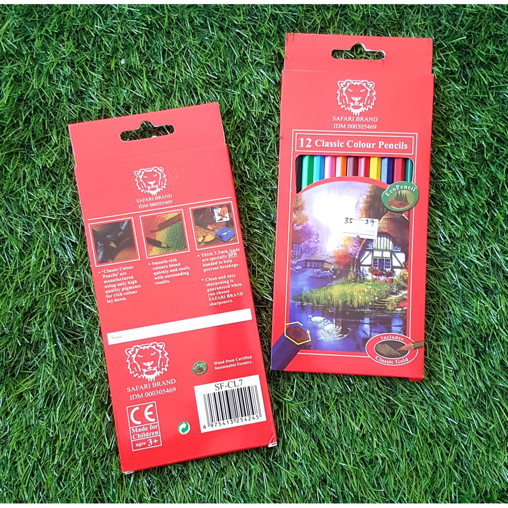 

PENSIL WARNA SAFARI CLASSIC 12 WARNA PANJANG MURAH GROSIR