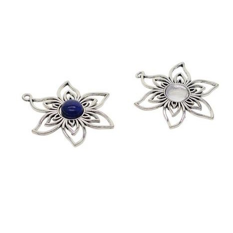 Filigree Flower Charms - Charm Bentuk Bunga Kerawang (5pcs)