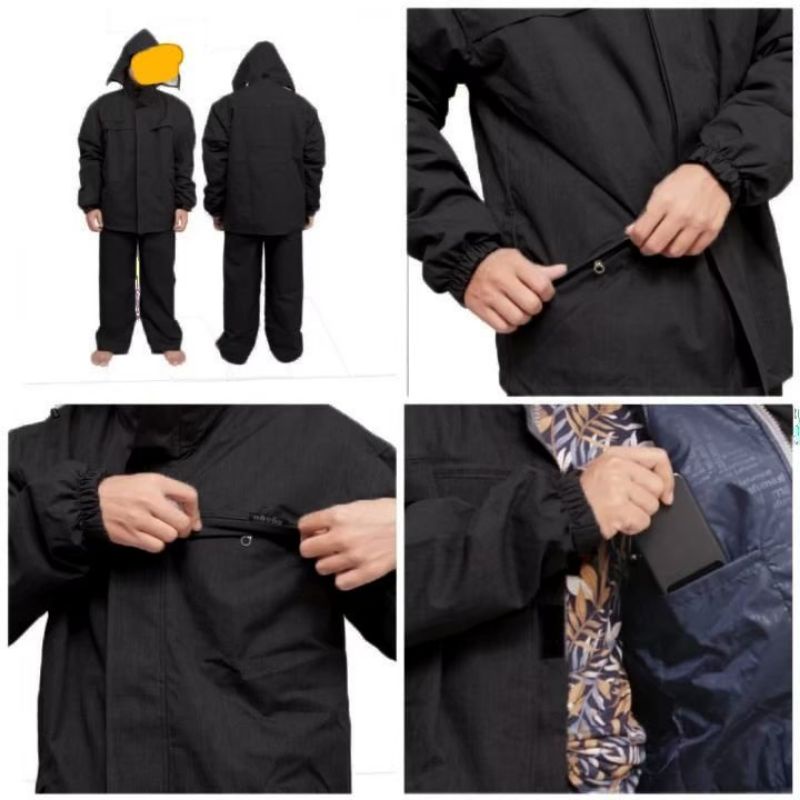DASUS Jas Hujan Dasus Pria Import/Raincoat Dasus Import Pria Hitam