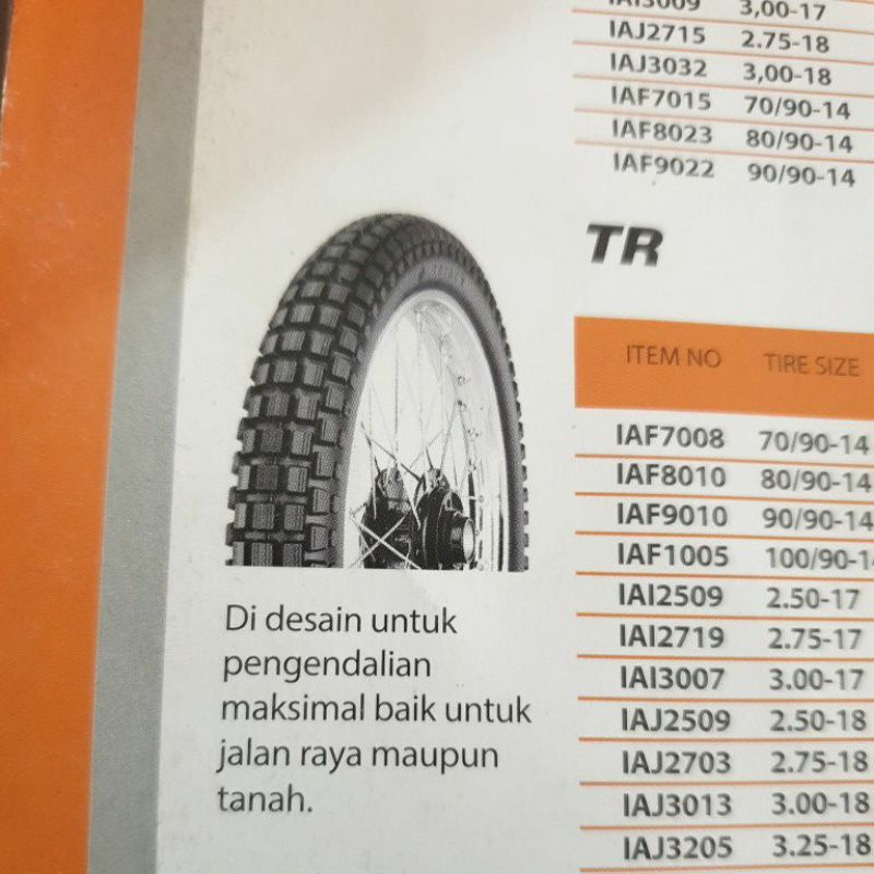Ban luar irc trail ring 14 (bukan tubeless)