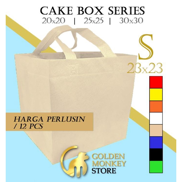 

Goodiebag Tas Spunbond Box Cake S 20Cm - Tas Kain Kotak Kue Goodie Bag