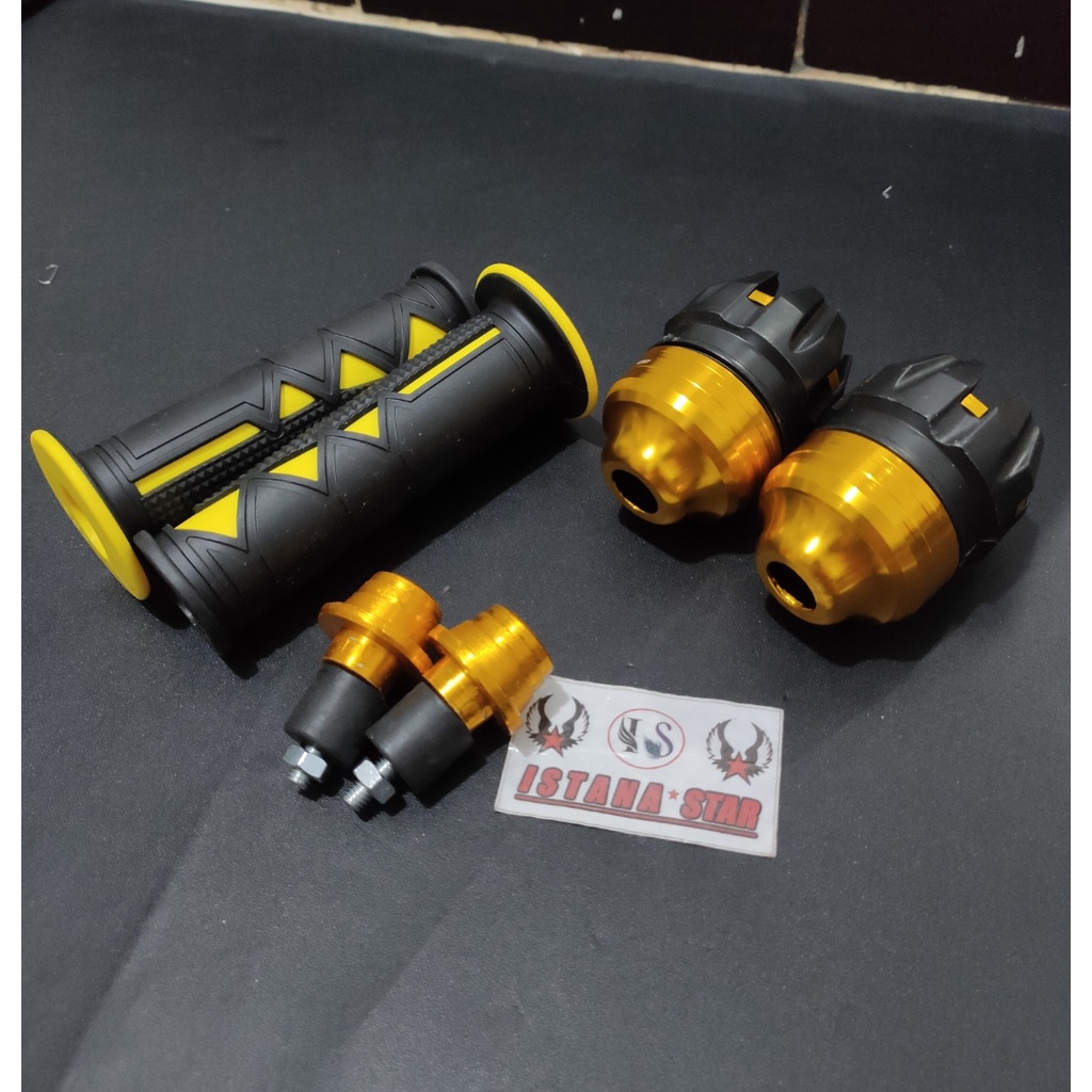 Handgrip / Grip + Jalu Stang Motor + jalu as Universal EMAS