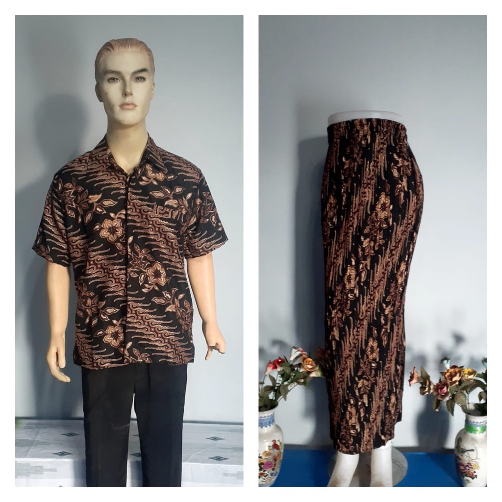 PROMO SET KEMEJA ROK BATIK COUPLE / SET KEMEJA ROK COUPLE / SET BATIK COUPLE