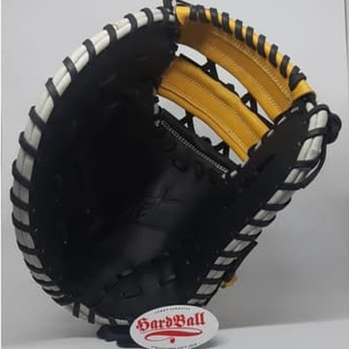 First Mitts Glove Basebal Softball IKJ 12,25 Black Yellow LEFT