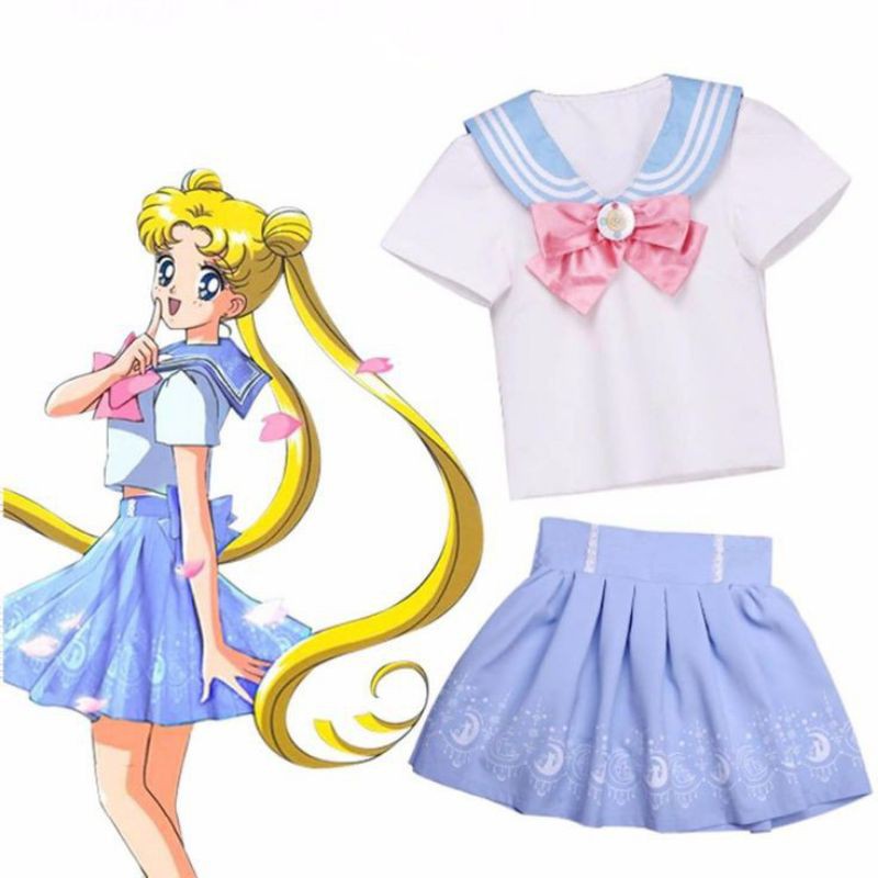 Sailormoon Usagi Tsukino  Seifuku Cosplay Costume Anime Female