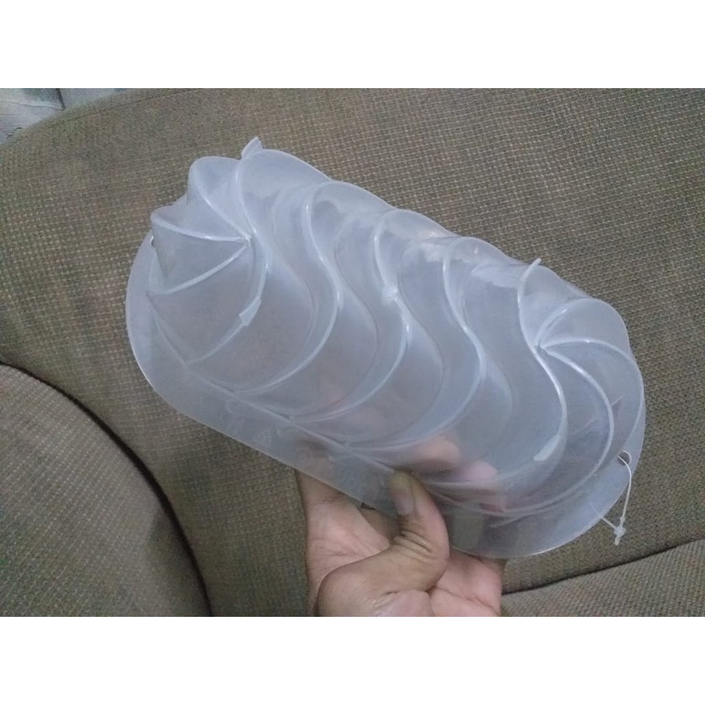 Cetakan Puding Agar Plastik Bentuk Ovale Gelombang